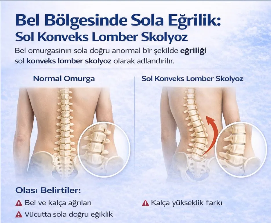Bel Bölgesinde Sola Eğrilik: Sol Konveks Lomber Skolyoz