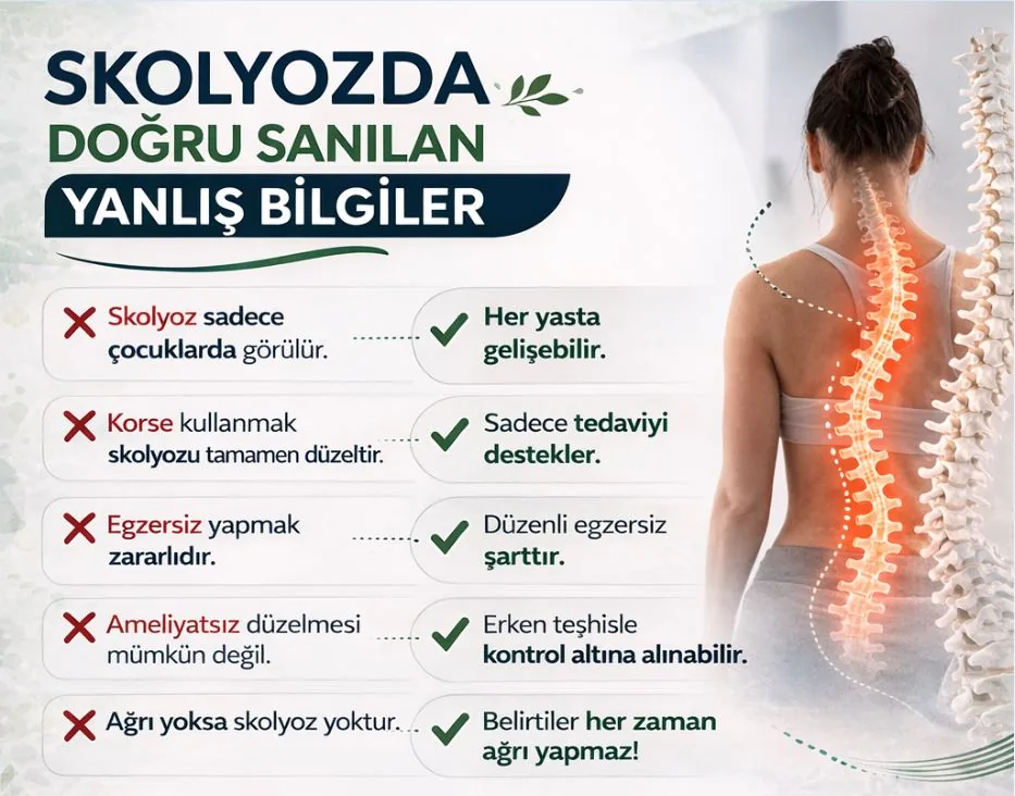  Skolyoz Hakkında Doğru Bilinen Yanlışlar: Efsaneleri Yıkıyoruz!